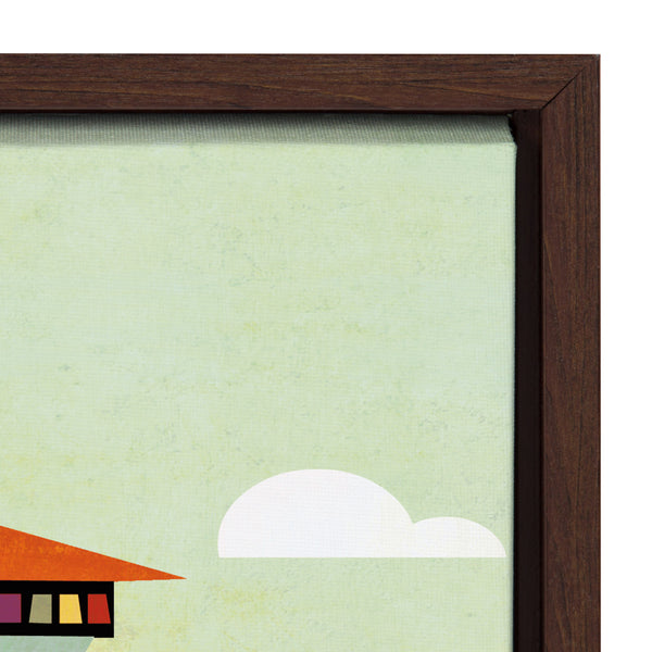 Kate & Laurel Sylvie Seattle Skyline Framed Canvas By Amber Leaders Designs