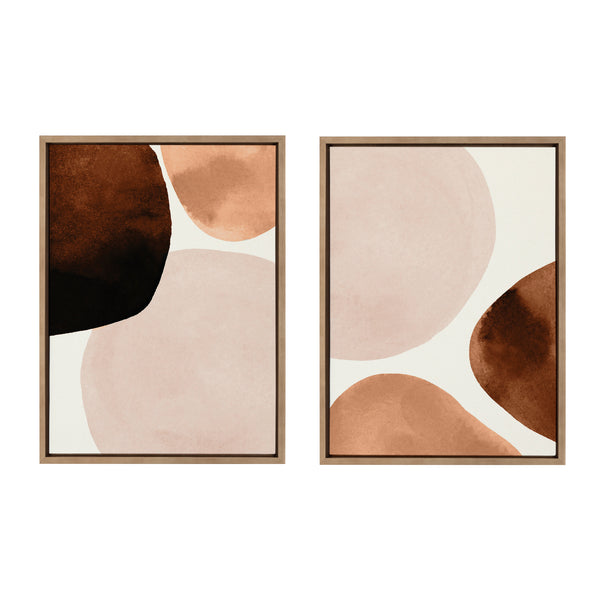 Kate & Laurel Sylvie Shapes I And II Framed Canvas Set By Amy Lighthall
