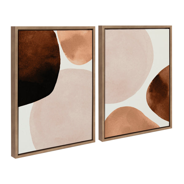 Kate & Laurel Sylvie Shapes I And II Framed Canvas Set By Amy Lighthall
