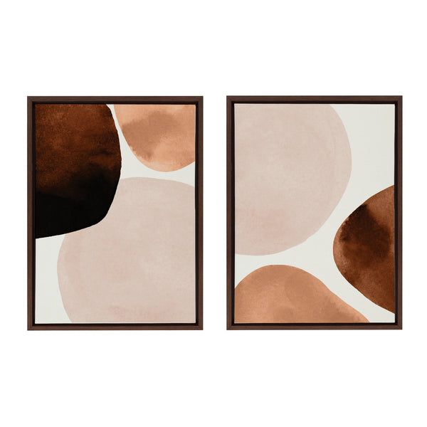 kate & laurel Sylvie Shapes I and II Framed Canvas Set by Amy Lighthall
