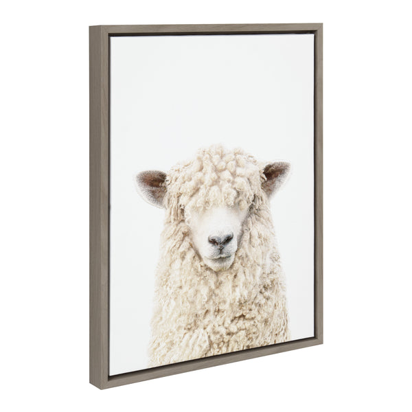 Kate & Laurel Sylvie Sheep Bangs Portrait Framed Canvas By Amy Peterson Art Studio