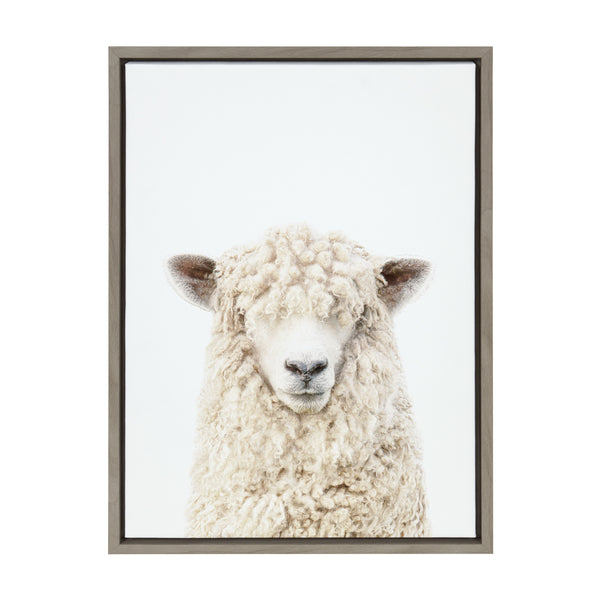 Kate & Laurel Sylvie Sheep Bangs Portrait Framed Canvas By Amy Peterson Art Studio