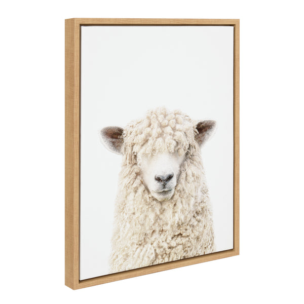 kate & laurel Sylvie Sheep Bangs Portrait Framed Canvas by Amy Peterson Art Studio
