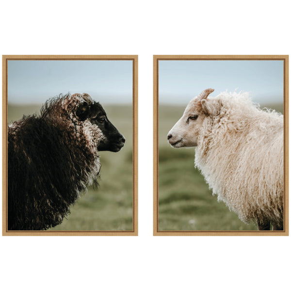 Kate & Laurel Sylvie Sheeply In Love Framed Canvas Art Set By Michael Schauer
