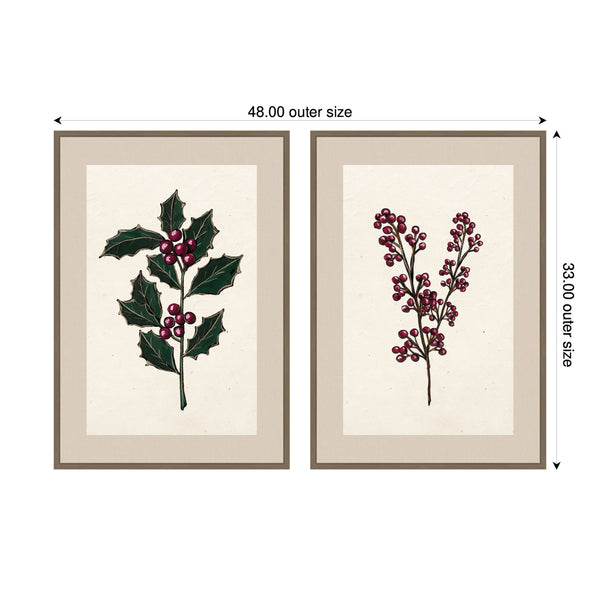 Kate & Laurel Sylvie Silver And Pine - 2 Piece Framed Canvas Art Set By Pam Vale