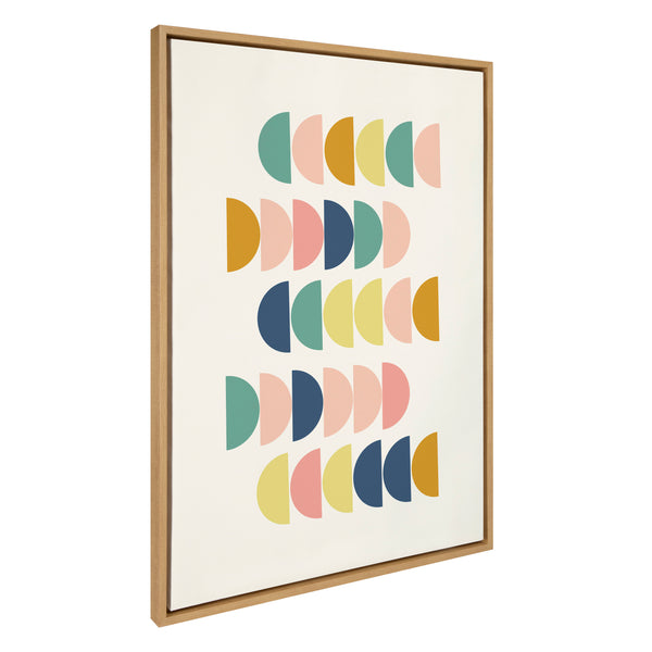 Kate & Laurel Sylvie Simple Shapes In Soft Colors Framed Canvas By Apricot And Birch