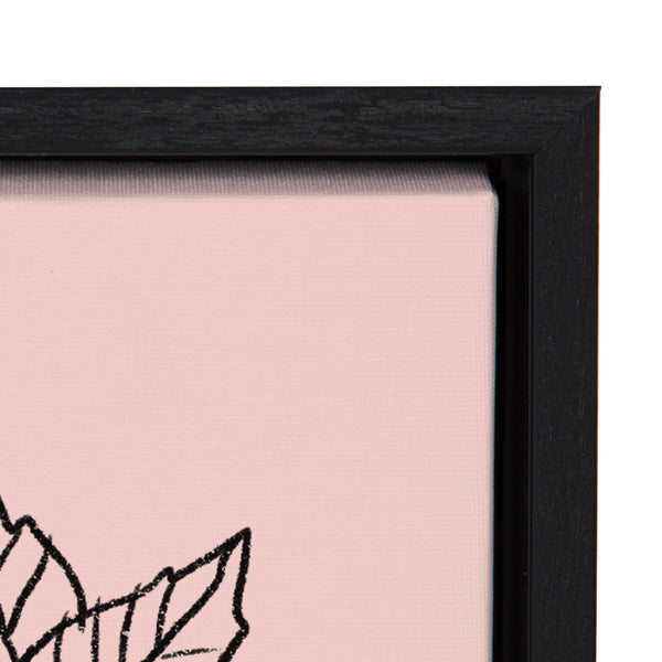 Kate & Laurel Sylvie Sketchy Dahlias Framed Canvas By Maria Filar