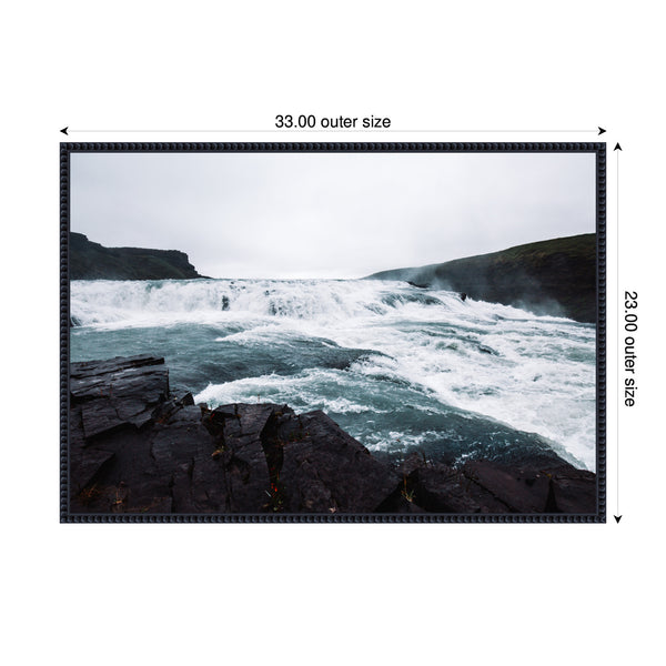 Kate & Laurel Sylvie Slated Waters Framed Canvas By Alicia Abla