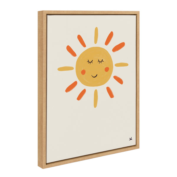 Kate & Laurel Sylvie Sleepy Sun Framed Canvas By Kelly Knaga