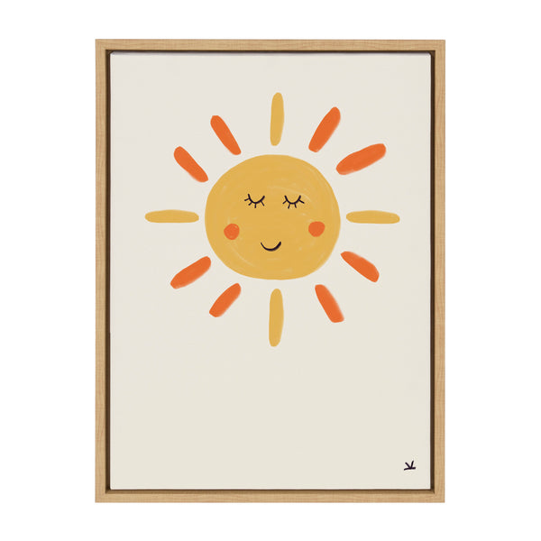 kate & laurel Sylvie Sleepy Sun Framed Canvas by Kelly Knaga