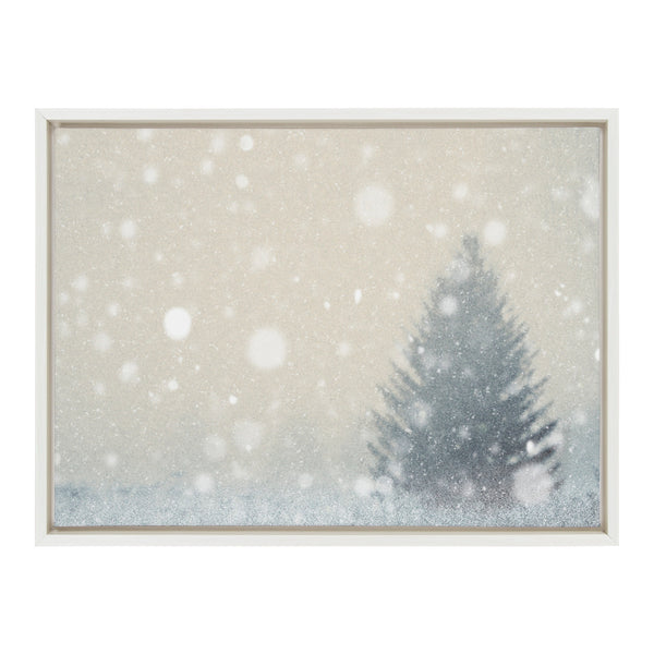kate & laurel Sylvie Snow Day Framed Canvas by Robert Cadloff of Bomobob