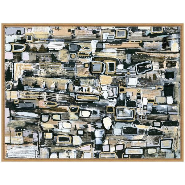 Kate & Laurel Sylvie Snowfall Horizontal Framed Canvas By Leah Nadeau