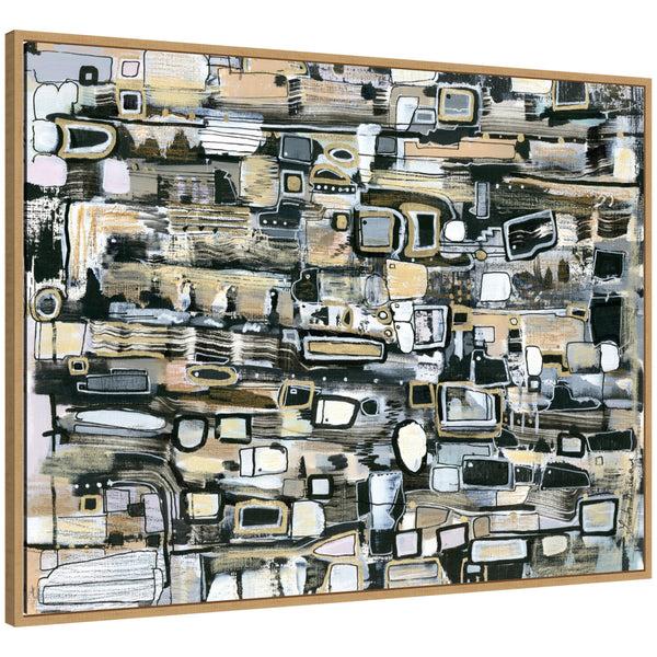 kate & laurel Sylvie Snowfall Horizontal Framed Canvas by Leah Nadeau
