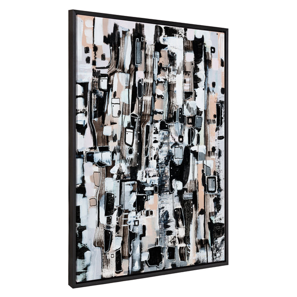 Kate & Laurel Sylvie Snowfall In Seattle Framed Canvas By Leah Nadeau