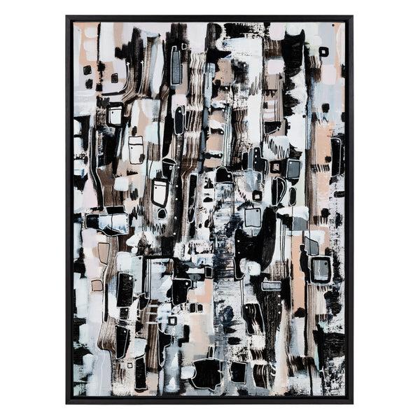 Kate & Laurel Sylvie Snowfall In Seattle Framed Canvas By Leah Nadeau