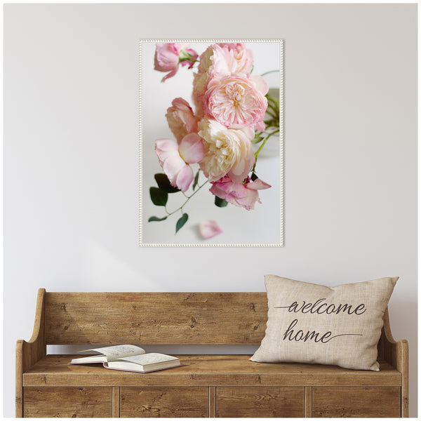 Kate & Laurel Sylvie Soft Pink Flower Bouquet Framed Canvas By Kristy Campbell