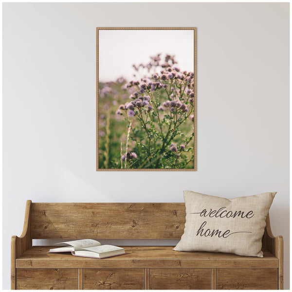 Kate & Laurel Sylvie Soft Purple Flower Blooms Framed Canvas By Patricia Hasz Of Patricia Rae Photography