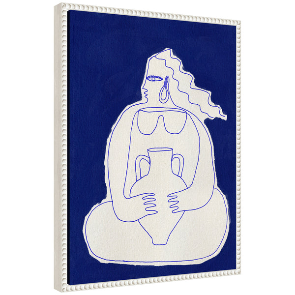 kate & laurel Sylvie Solitude 2 Framed Canvas by Shatha Al Dafai