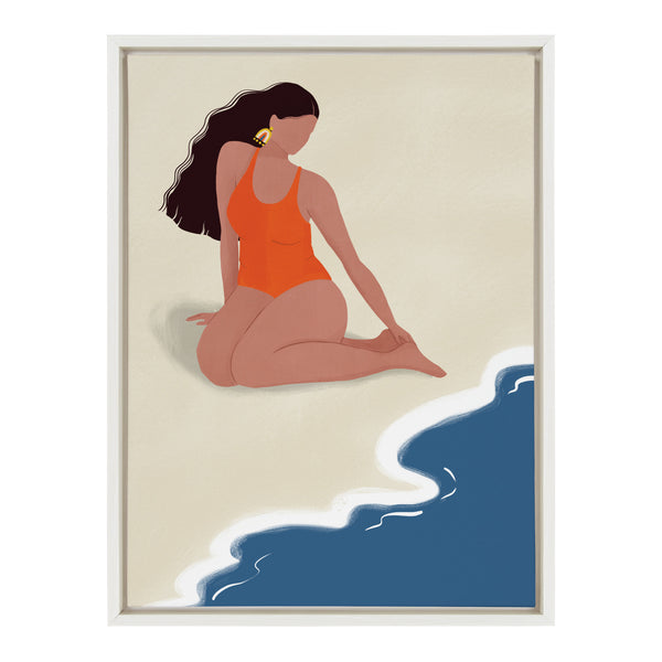 kate & laurel Sylvie Solitude Framed Canvas by Maja Tomljanovic