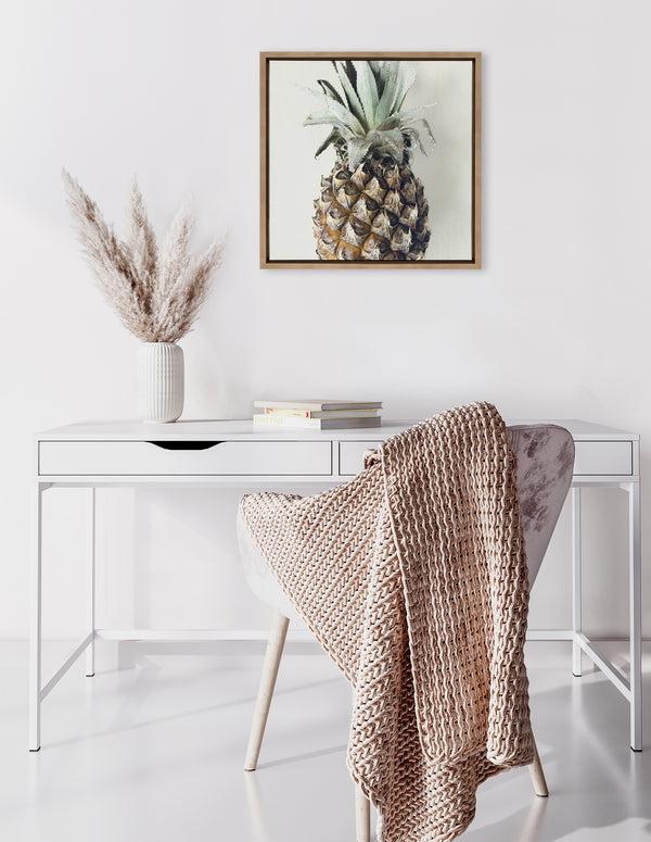 Kate & Laurel Sylvie Solo Pineapple Framed Canvas By Emiko And Mark Franzen Of F2Images