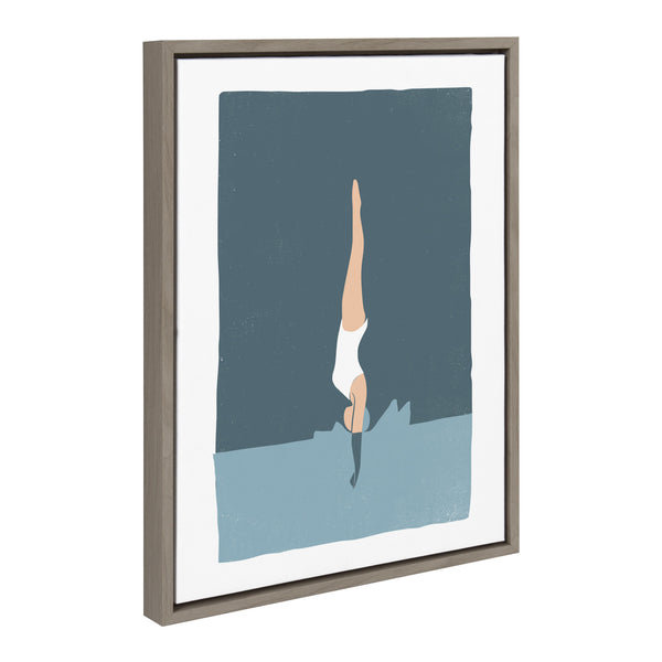 Kate & Laurel Sylvie Splash Framed Canvas By Rocket Jack