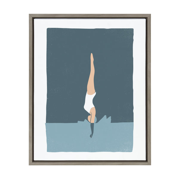 kate & laurel Sylvie Splash Framed Canvas by Rocket Jack
