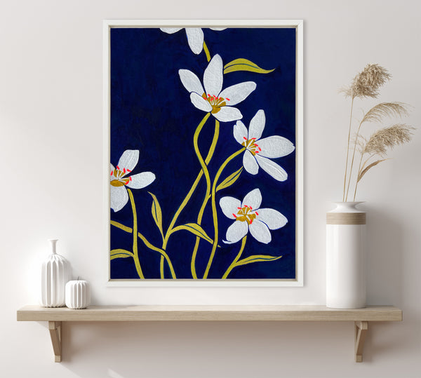 Kate & Laurel Sylvie Spring Beauties Framed Canvas By Emma Daisy