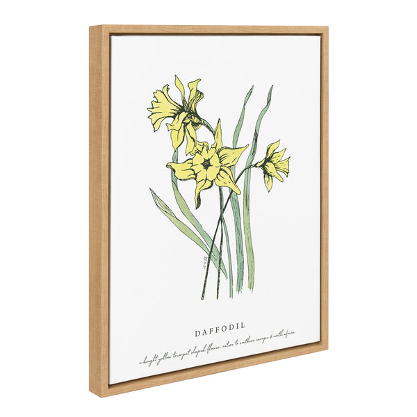 Kate & Laurel Sylvie Spring Daffodil Framed Canvas By Statement Goods