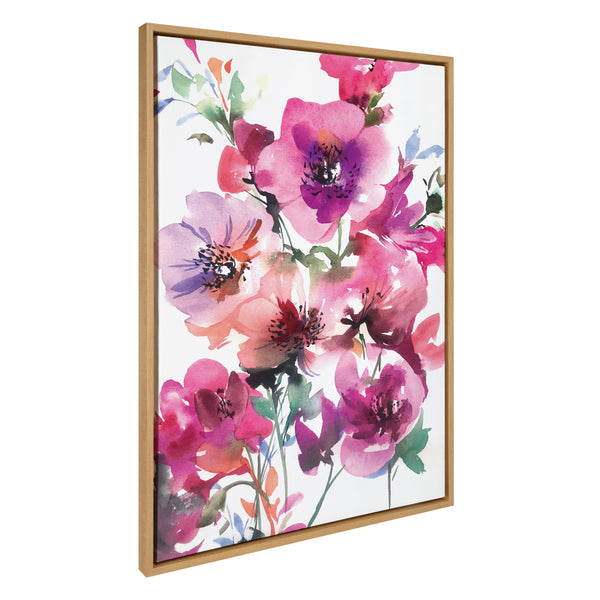 kate & laurel Sylvie Spring Floral 1 Framed Canvas by Emma Daisy