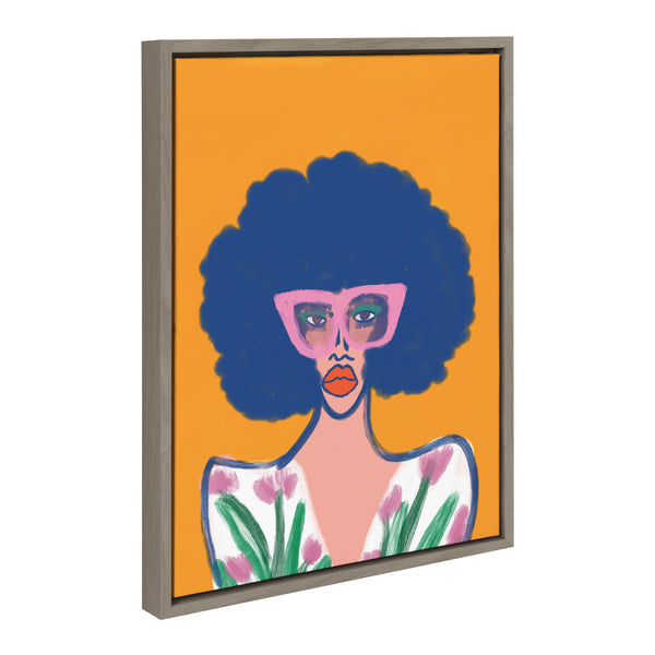 Kate & Laurel Sylvie Springtime Fierceness Framed Canvas By Kendra Dandy Of Bouffants And Broken Hearts