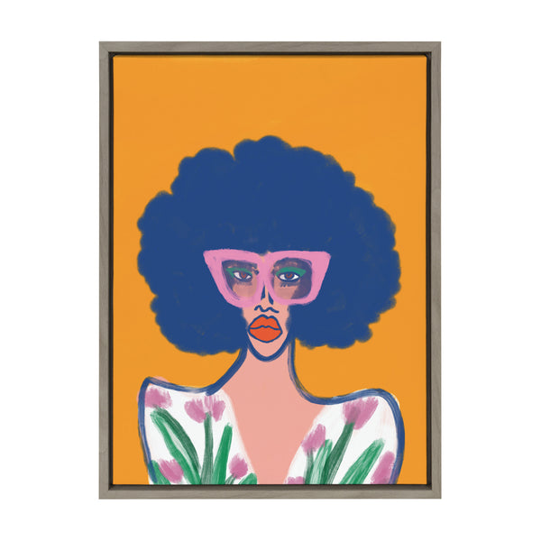 kate & laurel Sylvie Springtime Fierceness Framed Canvas by Kendra Dandy of Bouffants and Broken Hearts