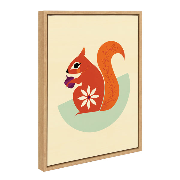 kate & laurel Sylvie Squirrel Framed Canvas by Amber Leaders Designs