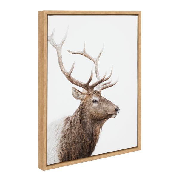 kate & laurel Sylvie Stag Profile Framed Canvas by Amy Peterson Art Studio