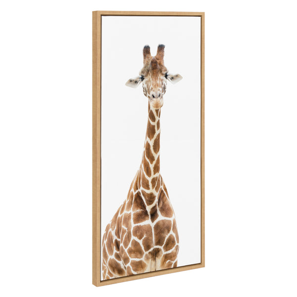 kate & laurel Sylvie Standing Giraffe Framed Canvas by Amy Peterson