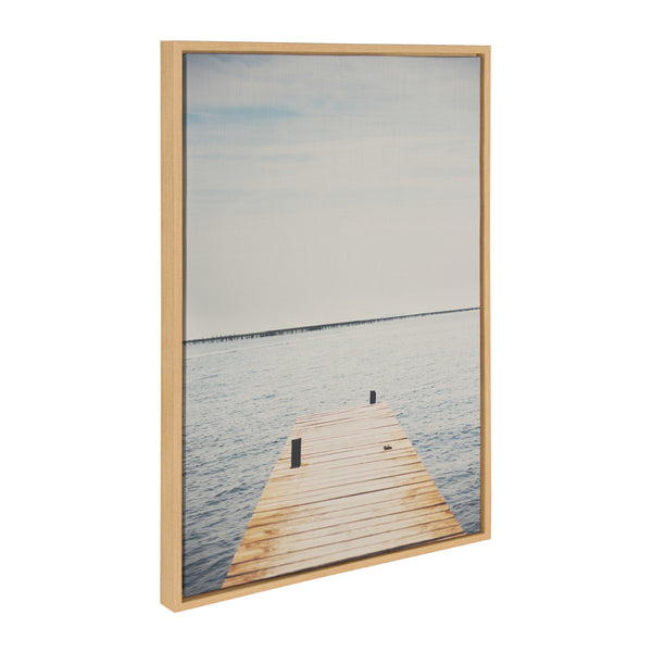 Kate & Laurel Sylvie Standing On The Dock Framed Canvas By Laura Evans