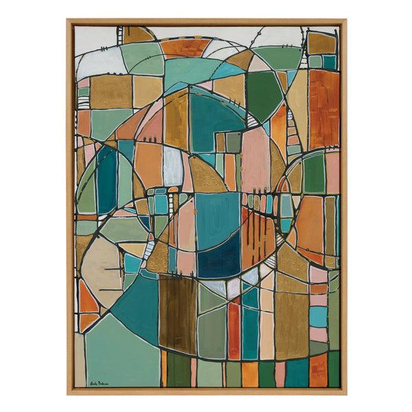 kate & laurel Sylvie Stardust Chords Framed Canvas by Leah Nadeau