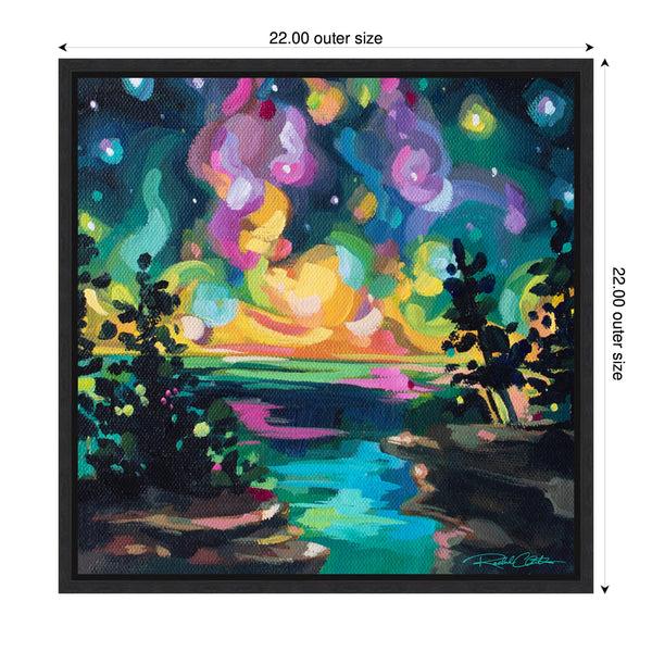 Kate & Laurel Sylvie Starry Night In Door County Framed Canvas By Rachel Christopoulos
