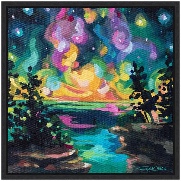 Kate & Laurel Sylvie Starry Night In Door County Framed Canvas By Rachel Christopoulos