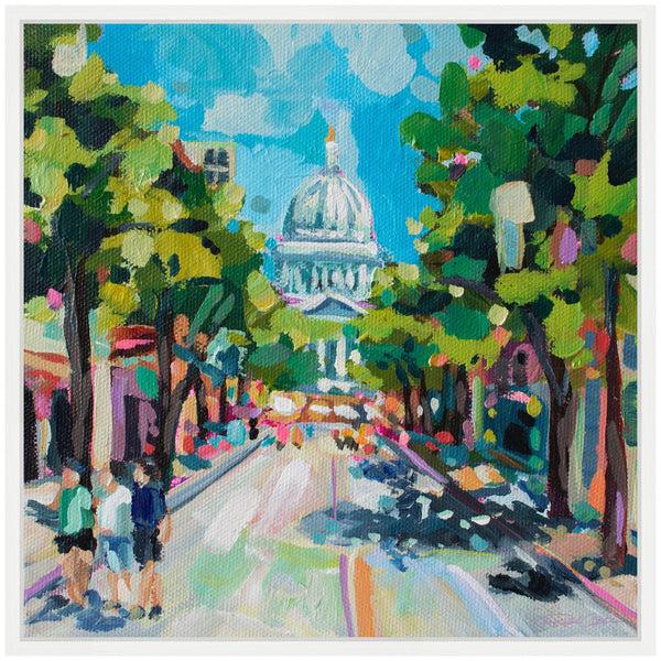 Kate & Laurel Sylvie State Street Study Framed Canvas By Rachel Christopoulos