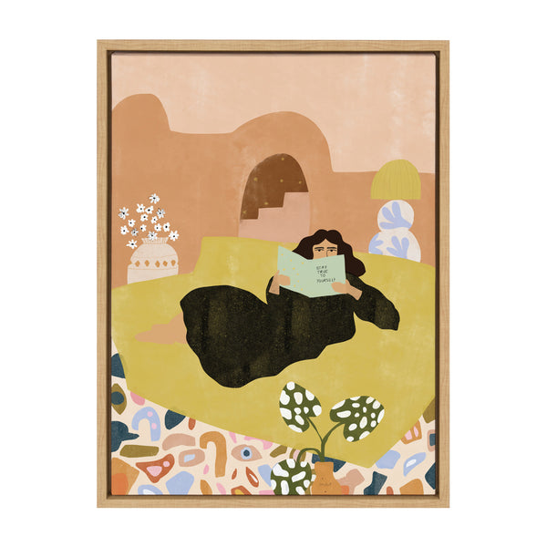 kate & laurel Sylvie Stay True Framed Canvas by Alja Horvat