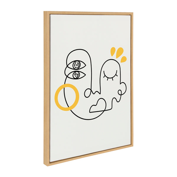 Kate & Laurel Sylvie Still Here Framed Canvas By Shatha Al Dafai