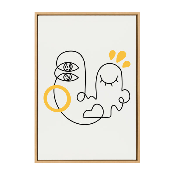 kate & laurel Sylvie Still Here Framed Canvas by Shatha Al Dafai