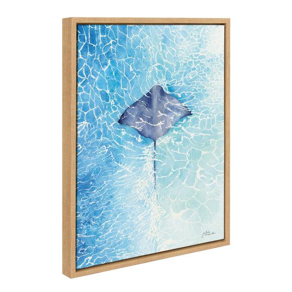kate & laurel Sylvie Stingray Framed Canvas by Julie Maida