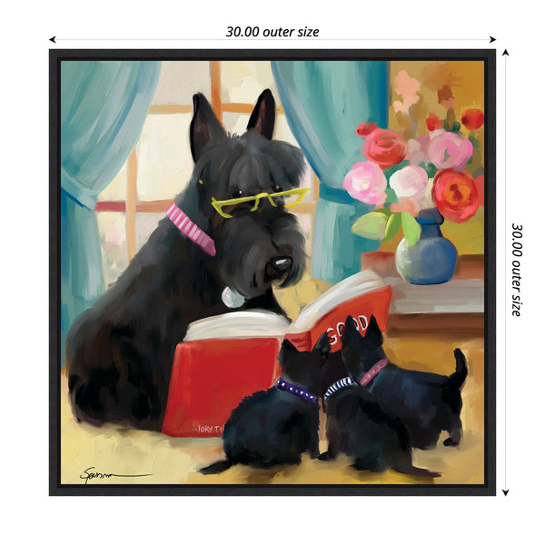 Kate & Laurel Sylvie Story Hour Framed Canvas By Mary Sparrow