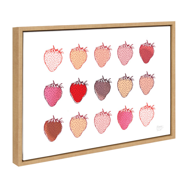 Kate & Laurel Sylvie Strawberry Fields Print Framed Canvas By Statement Goods