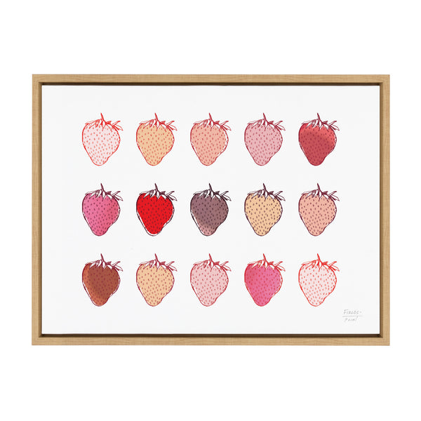kate & laurel Sylvie Strawberry Fields Print Framed Canvas by Statement Goods