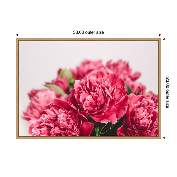 Kate & Laurel Sylvie Stunning Bright Pink Flowers Framed Canvas By Patricia Hasz Of Patricia Rae Photography