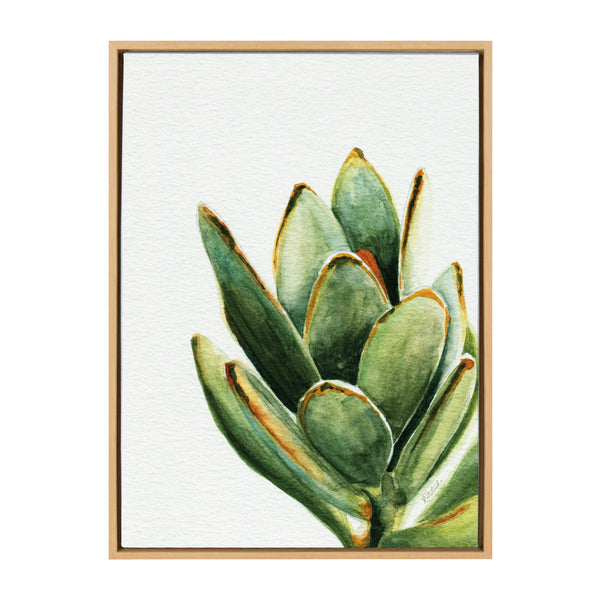 Kate & Laurel Sylvie Succulent 18 Framed Canvas By Jennifer Redstreake Geary