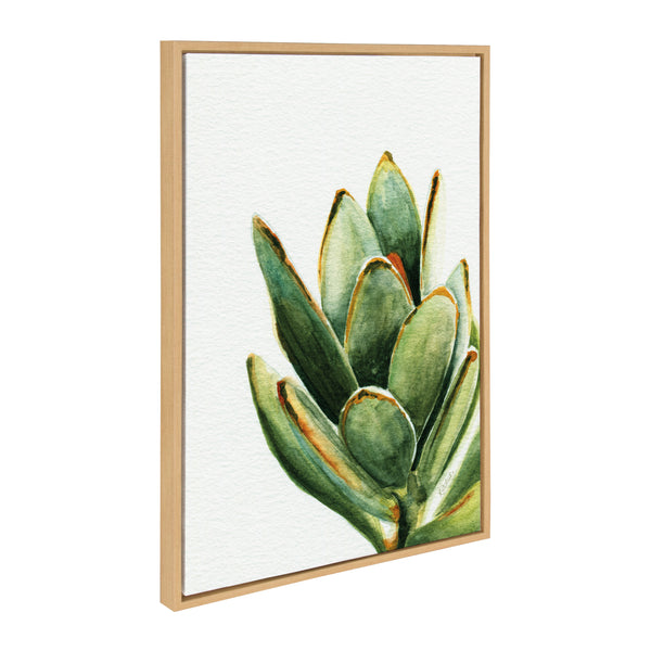 Kate & Laurel Sylvie Succulent 18 Framed Canvas By Jennifer Redstreake Geary