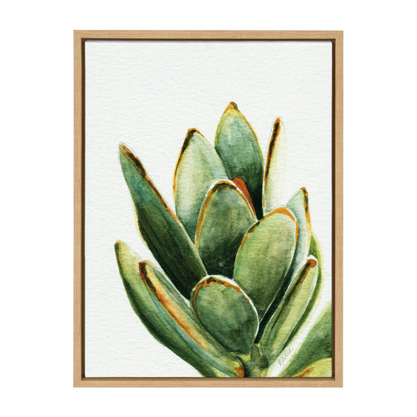 kate & laurel Sylvie Succulent 18 Framed Canvas By Jennifer Redstreake Geary